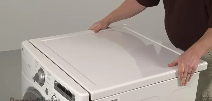 Align the main top on the cabinet, push it forward, and secure the screws. Plug in the power cord and confirm proper functioning.