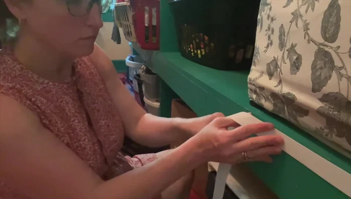 Attach velcro to your sink or shelf.