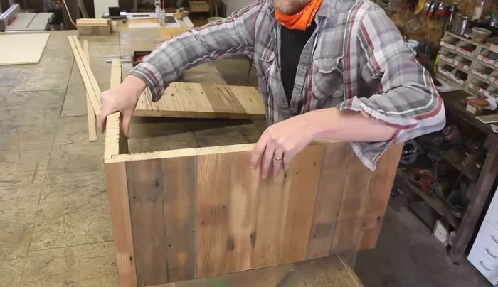 Cut and assemble the wood frame: Create a strong, square frame using a lapped joint technique (a type of rabbet joint) to avoid miters.