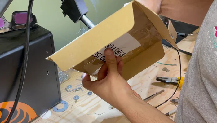 Use a piece of cardboard as a guide to ensure level leg placement.