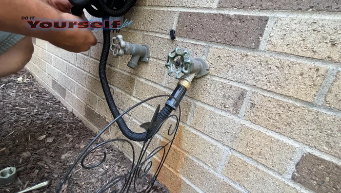 Relieve pressure in snake hoses before unscrewing.