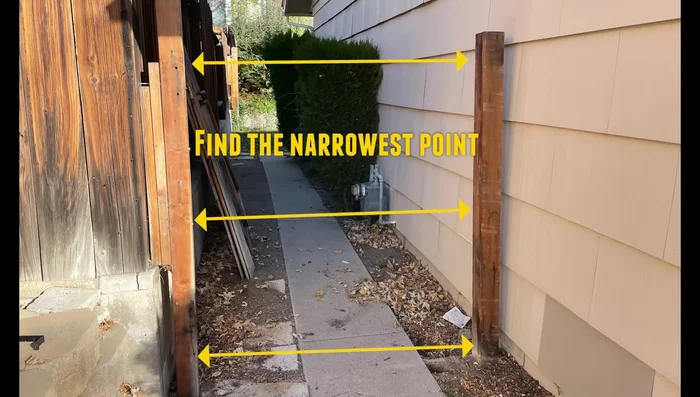 Take three crucial measurements: Distance between posts (narrowest point – measure top, middle, bottom and use the smallest), height from fence top to bottom rail center, and distance between fence rails.