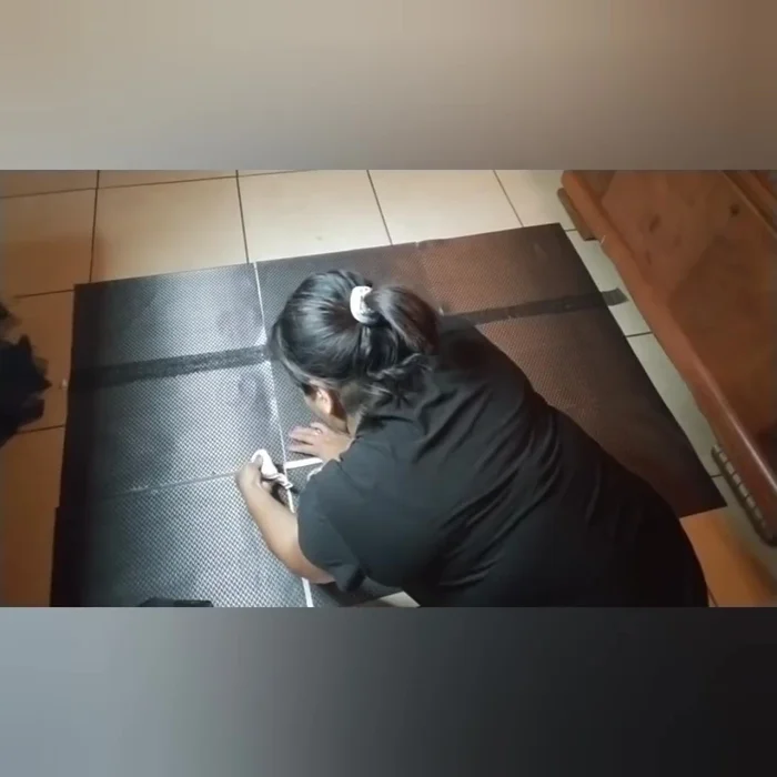 Let it dry: Let the adhesive dry completely for at least 4 hours before flipping the rug over.