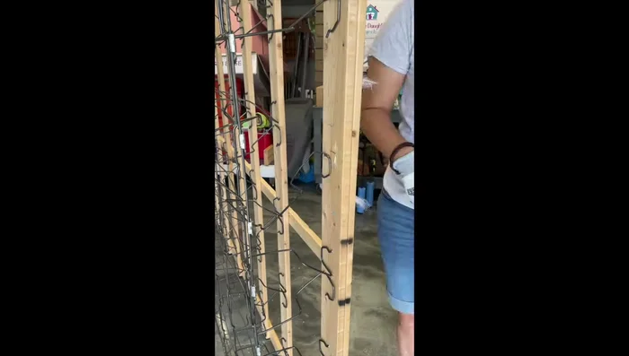 Deconstruct old box springs: Remove textiles, metal springs (using bolt cutter to remove staples), and burn away fabric puffs with a butane torch.