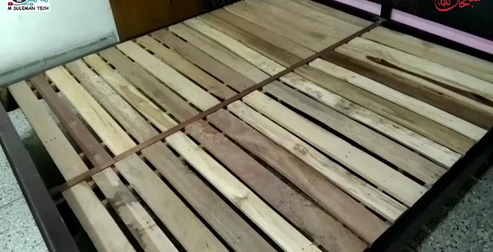 Locate and tighten any loose bolts or screws connecting the bed frame using a wrench or screwdriver. Ensure the bed is level before tightening.