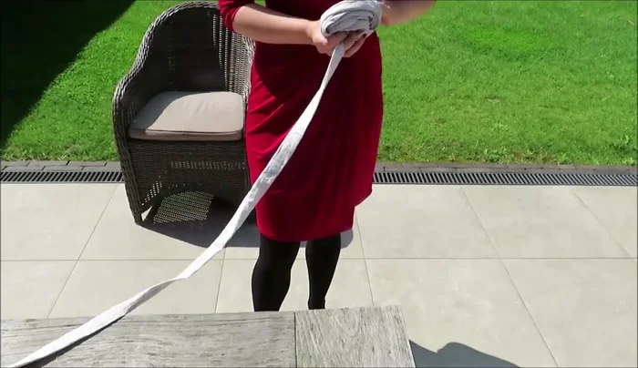 Continue braiding until finished and secure the end with an elastic band.