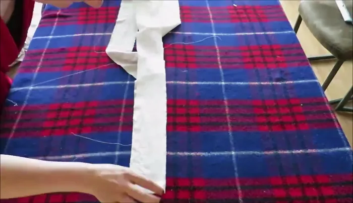 Fold the straps right sides together, sew, and turn them right side out. (Optional, but recommended for a neater finish).