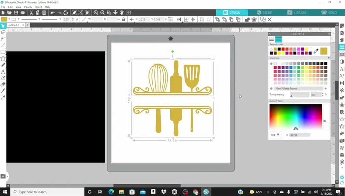 Customize font, size, and style. Use the offset feature to thicken the letters for a better look.