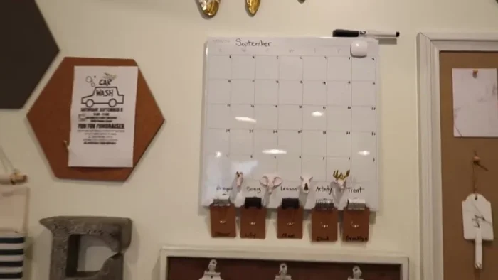 Add a designated area for receipts and important papers (using a wall file).