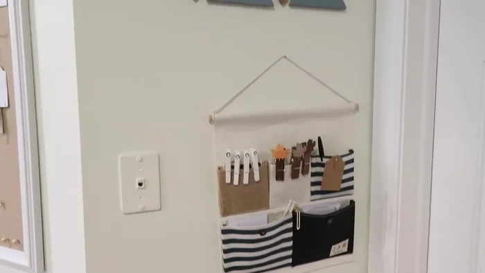 Add a designated area for receipts and important papers (using a wall file).