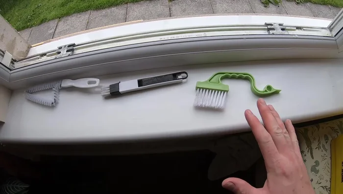 Agitate the cleaning solution with brushes. Use different brushes to reach all corners and crevices.