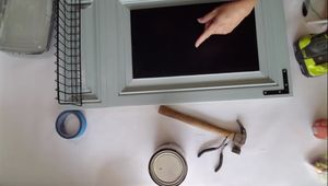 Upcycled Cabinet Door Chalkboard Organizer: DIY Farmhouse Style