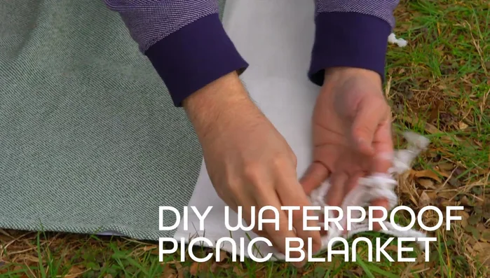 Repeat steps 2 and 3 for all sides of the blanket.