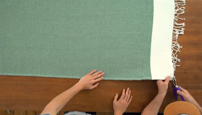 Repeat steps 2 and 3 for all sides of the blanket.