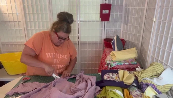 Cut out any unwanted or unusable sections, such as collars and buttons.