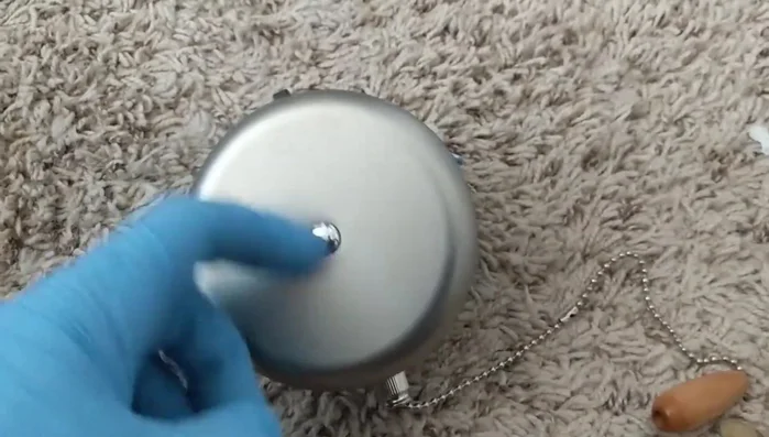 Identify and separate the blue and white wires which are for the light kit.