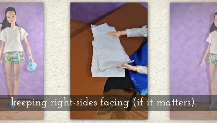 Attach the front and back pieces at the shoulders, right sides facing. Clip the seam and invert.