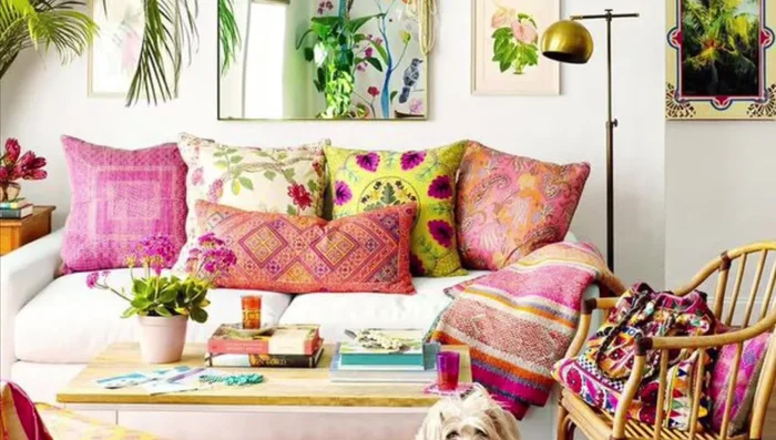Layer rugs to mix patterns and colors.