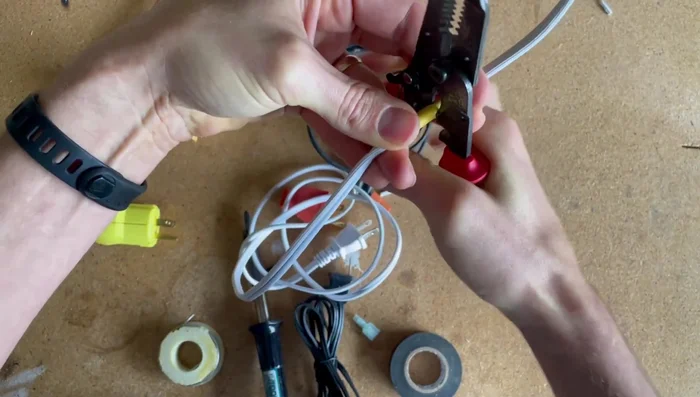 Crimp the connector firmly using crimpers. Ensure a solid connection by tugging gently.