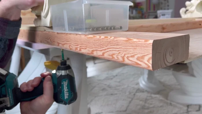 Nail on the onlays and rosettes.