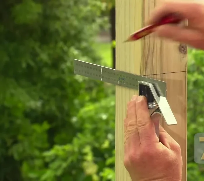 Cut rebates on posts.