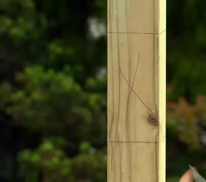 Cut rebates on posts.