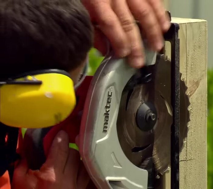 Cut rebates on posts.