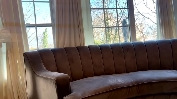 Place the sofa and accent chairs in desired positions.