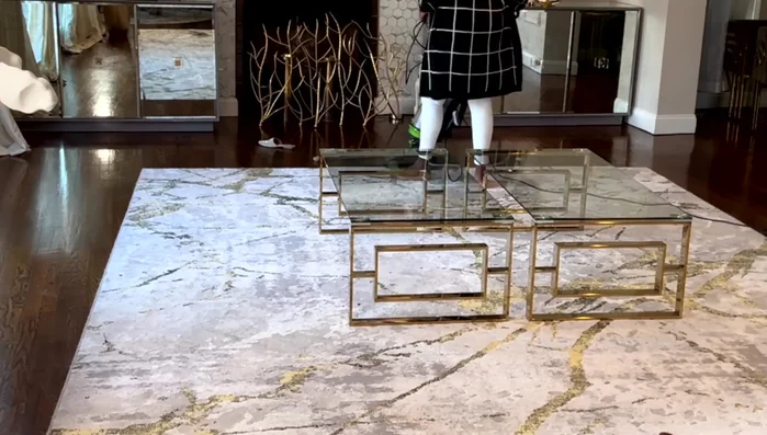 Place the sofa and accent chairs in desired positions.