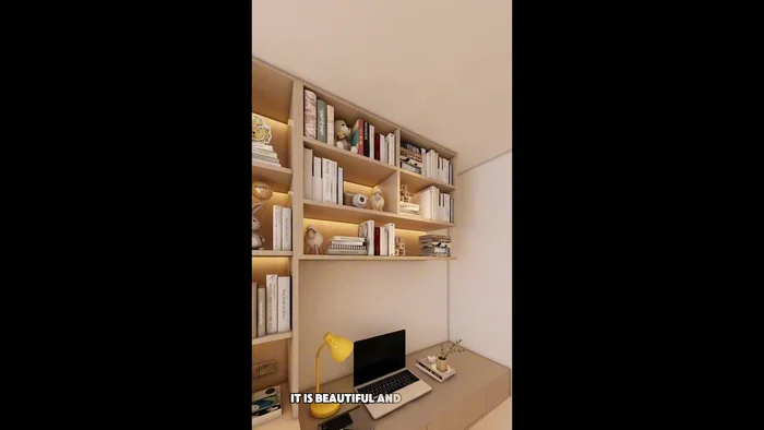 Install a tall cabinet next to the pull-out cabinet. Use the upper shelves for children's books and the lower shelves for less frequently used items. Close the doors to keep dust out.