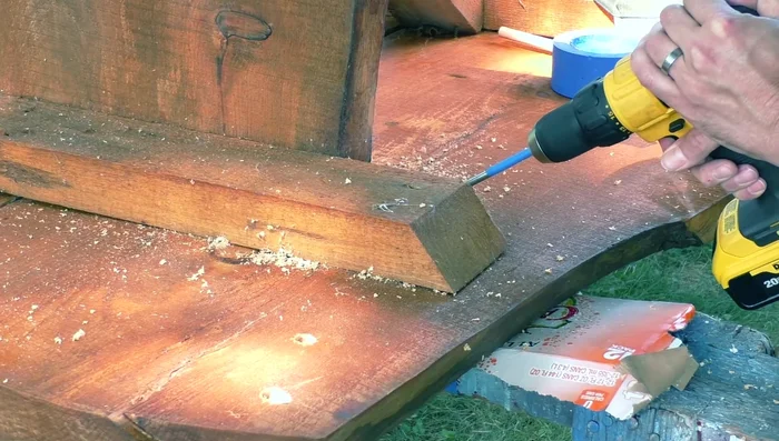 Cut a slit along the side of each dowel to prevent air pockets when gluing.