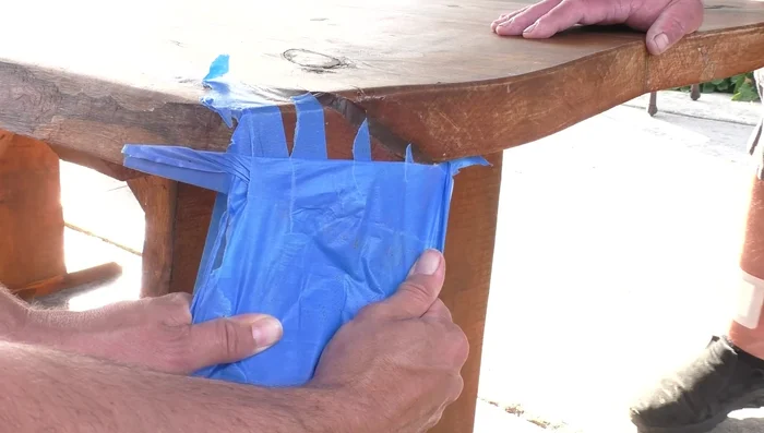 Apply a new coat of stain.