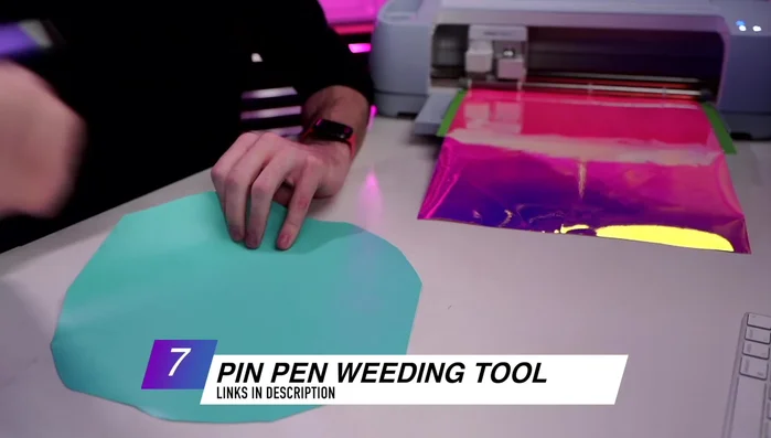 Apply the vinyl design to your painted and sealed wood round.