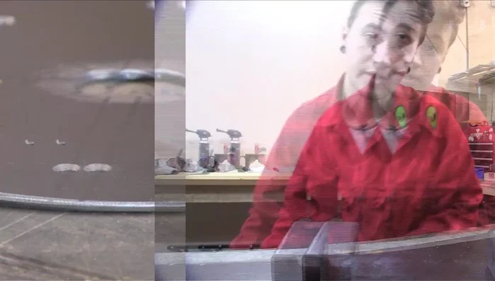 Cut and countersink holes for the pipe attachment, welding the bracket.