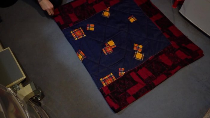 Sew the fabric strips together, ensuring the pieces are facing each other and using a seam guide or presser foot for straight seams.