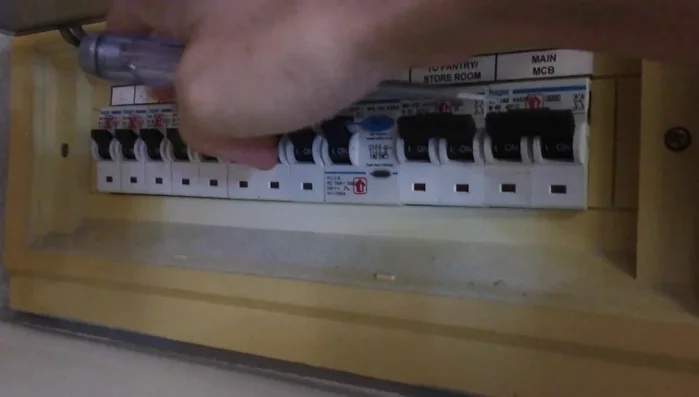 Retest the socket's live terminal with the test pen to confirm power is off.