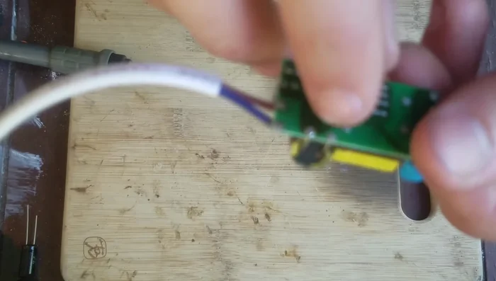 Note the capacitor's polarity (positive and negative leads). Often indicated by a stripe.