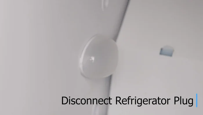 Disconnect the refrigerator from the power supply.
