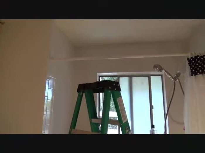 Access the light fixture: Use a ladder to reach the fixture.