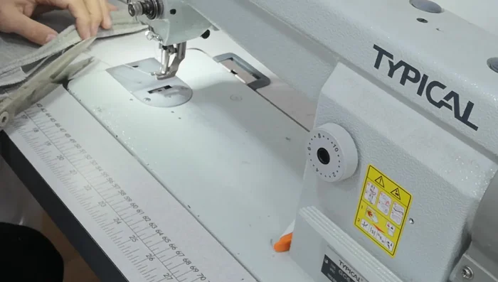 Join piping ends: Overlap the piping ends, and fold them back on themselves to create a neat join, then sew.