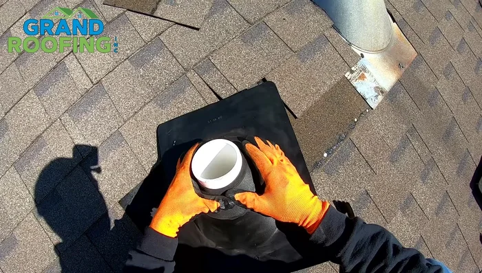 Apply a bead of sealant under the flange around the nail holes to ensure a watertight seal.