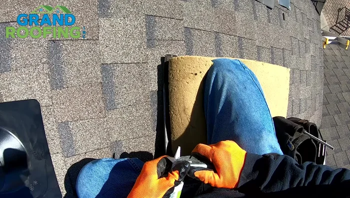 Apply a bead of sealant under the flange around the nail holes to ensure a watertight seal.