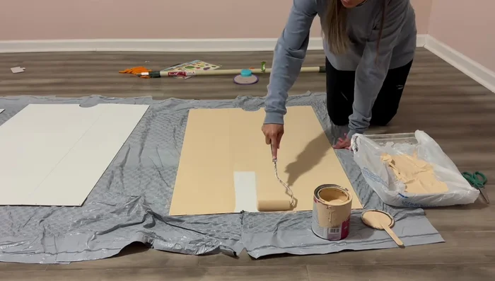 Painting bookshelves