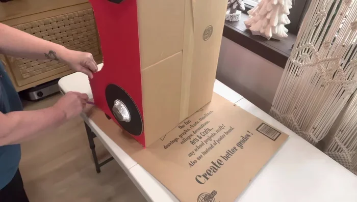 Attach push lights (optional): Hot glue push lights to the front of the car.