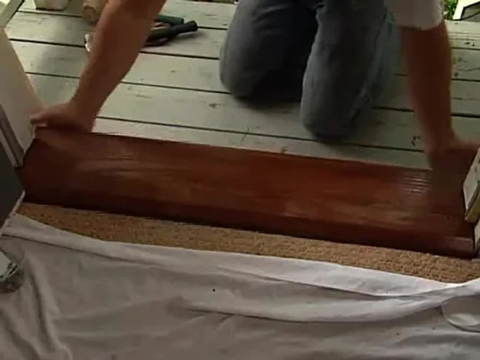 Set the nails below the surface and fill the holes with wood filler.