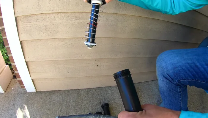 If only the internals are damaged, replace them. If the body is damaged, dig down to expose the pipe connection.