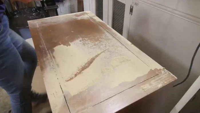 Install a new countertop on the dresser top.