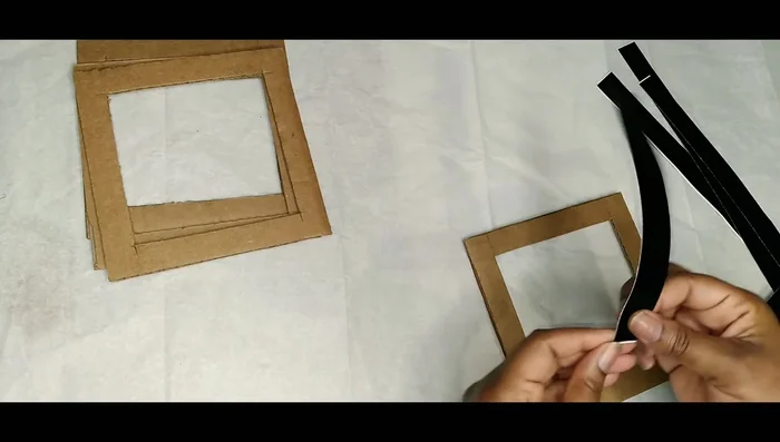 Repeat step 3 for the inner edges of each square.