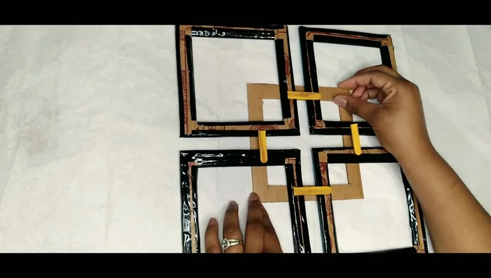 Glue the remaining pieces to the main structure, ensuring proper alignment and secure bonding.
