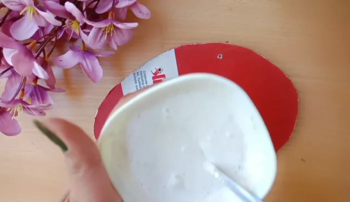 Cut and stick rectangle pieces of thick board to the base.